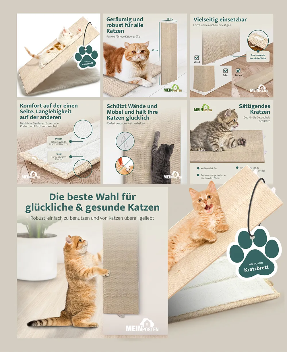 Cat scratching board